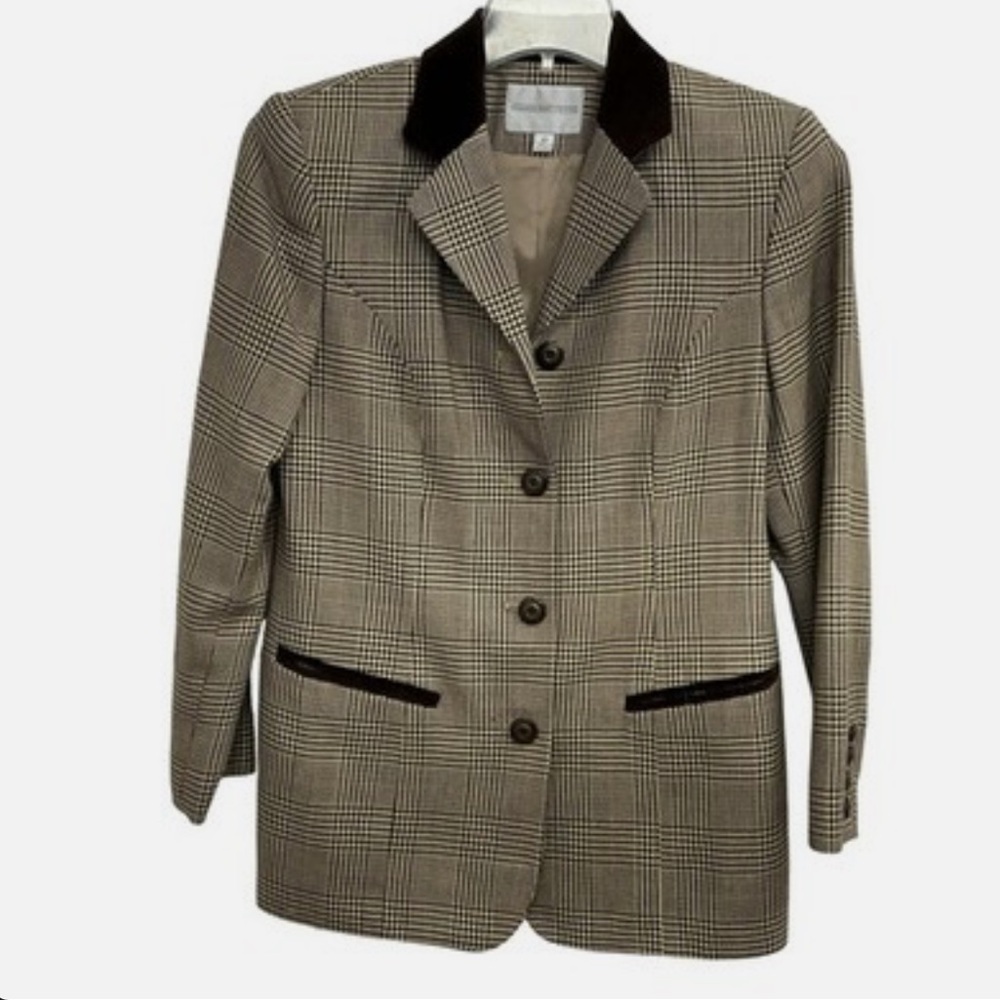 Amanda Smith Petite Vintage Plaid Blazer and Skirt Set - 10P